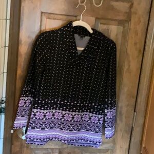 Talbots sm. pt.colors are black, white, and purple. is in great condition.